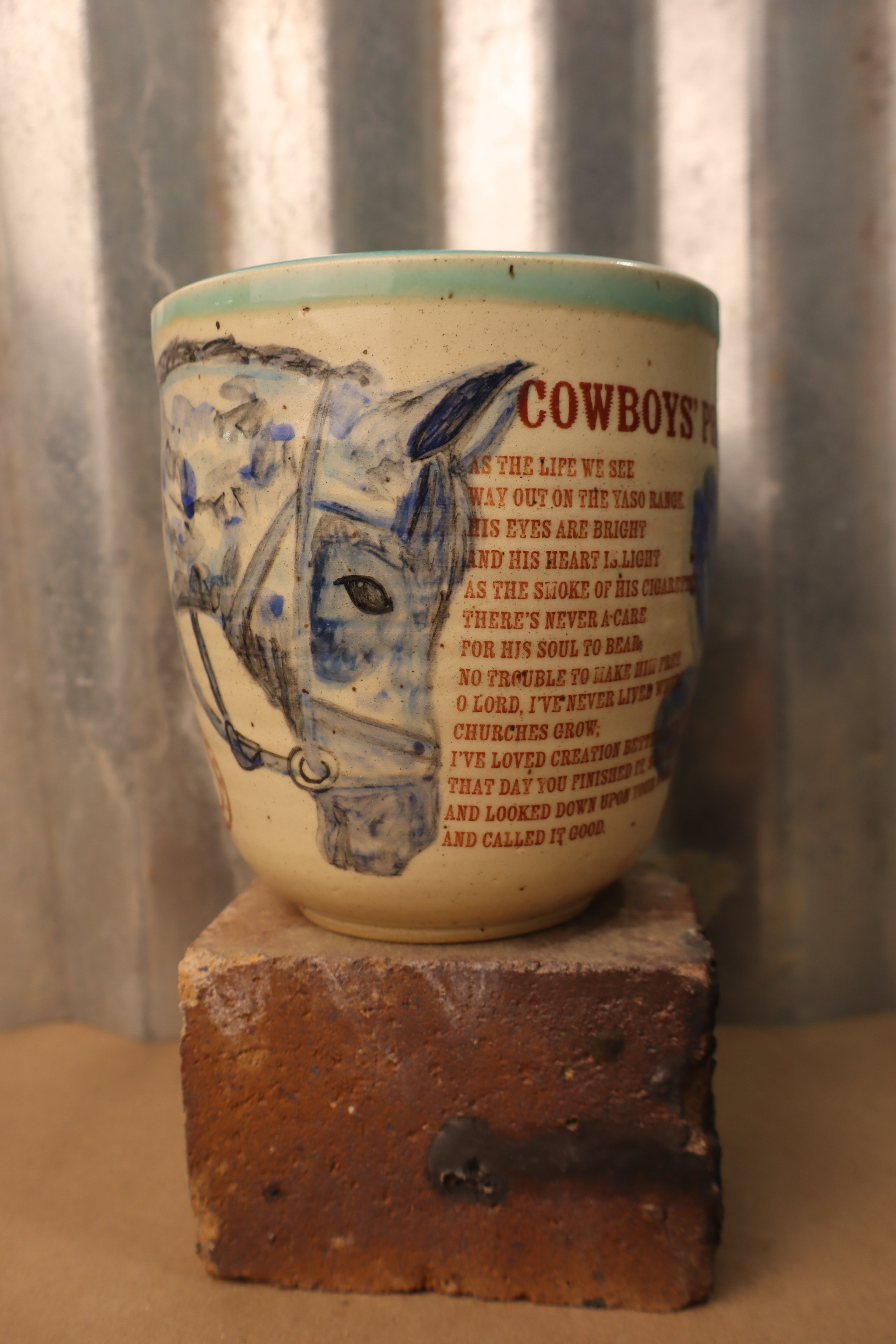 Blue Appaloosa Vase