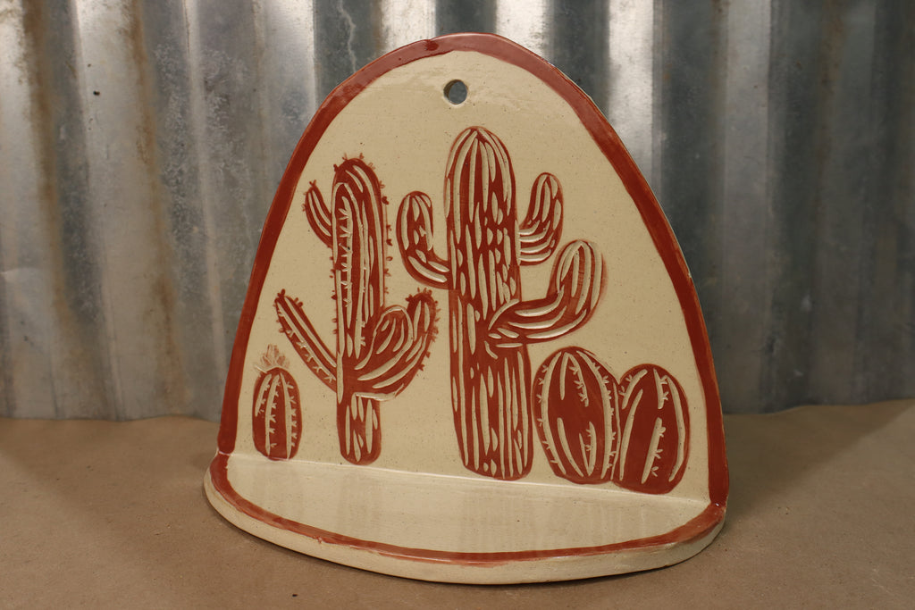 Carved Cactus Wall Sconce