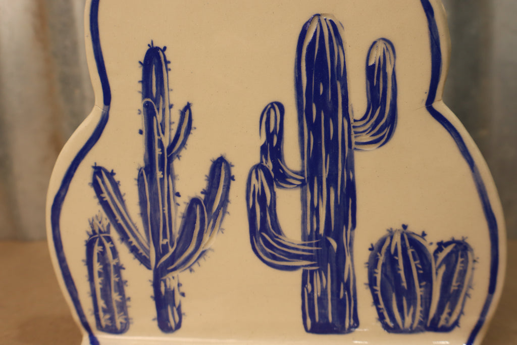 Blue Cactus Sconce