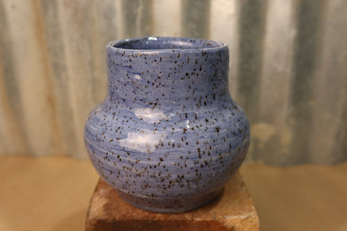 Blue Specks Bud Vase