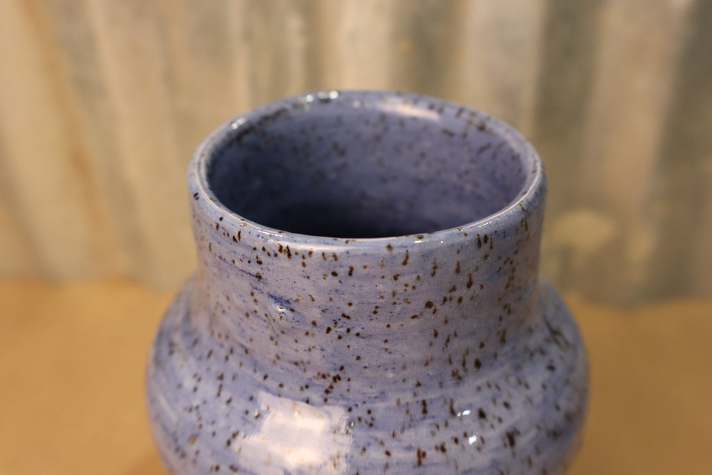 Blue Specks Bud Vase